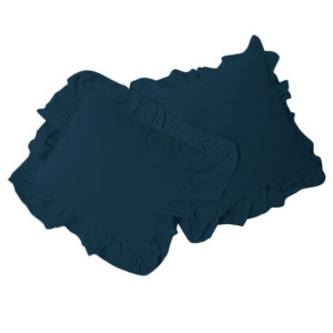 Poszewka bawełniana komplet DRESS BLUE/2x40x40 STONEWASHED