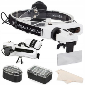 Lupa Nagłowna 2 Led Na Głowę Czołowa Okulary 28x