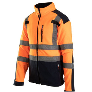 Bluza Polarowa 'brixton Flash' Pomarańczowo-czarna - Rozmiar Xl