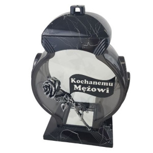 Znicz HK-41 Kochanemu Mężowi Czarno Srebrny