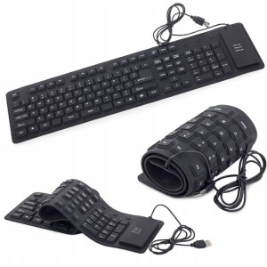 Klawiatura Silikonowa Gumowa Czarna Usb Numeryczna