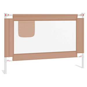 Barierka do łóżeczka dziecięcego, taupe, 100x25 cm, tkanina