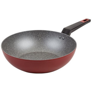 Patelnia wok granitowa do smażenia duszenia głęboka TAURUS 28 cm