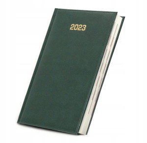 Kalendarz książkowy 2023 dzienny A5 zielony