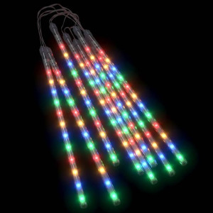 Lampki meteory, 8 szt., 30 cm, 192 kolorowych LED, wewn./zewn.