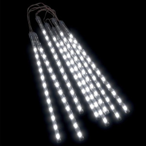 Lampki meteory, 8 szt., 30 cm, 192 zimne białe diody LED