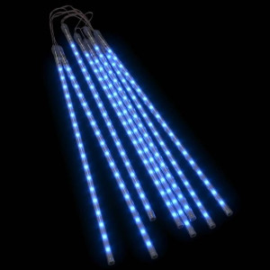 Lampki meteory, 8 szt., 50 cm, 288 niebieskich LED, wewn./zewn.