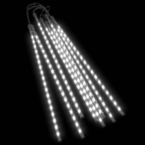 Lampki meteory, 8 szt., 50 cm, 288 zimne białe LED, wewn./zewn.