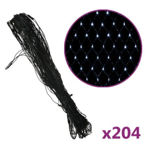 Siatka lampek, zimne białe światło, 3x2 m, 204 LED