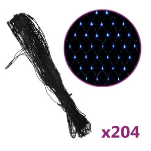 Siatka z lampek LED, niebieska, 3x2 m, 204 LED