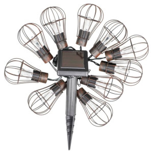Łańcuch 10 solarnych lampek ogrodowych LED 5,5 cm