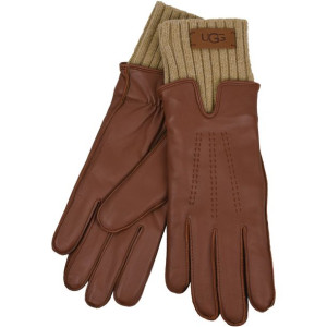 UGG Leather Tech Knit Cuff Glove 20041-CHE S