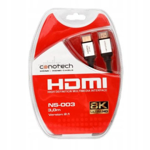 Kabel HDMI 2.1 z certyfikatem 120Hz 4K 8K 3 m NS
