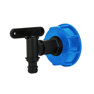 Kran Z Nakrętką Do Zbiornika Ibc Mauzer 'bradas' S60x6 3/4" - Plastik