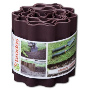 Obrzeże Ogrodowe 'bradas' Faliste Trawnikowe 9m X 20cm - Brązowe