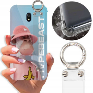 Etui Antishock Pasek do XIAOMI REDMI 8A Miś Wzory