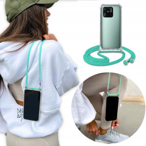 Etui Crosbody do XIAOMI REDMI 10 4G Turkus Sznurek