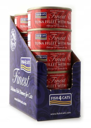 Fish4Cats - Filet tuńczyka z krewetkami (70g) x 10