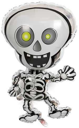 Balon Foliowy Szkielet Halloween Duży Hel 74x44cm