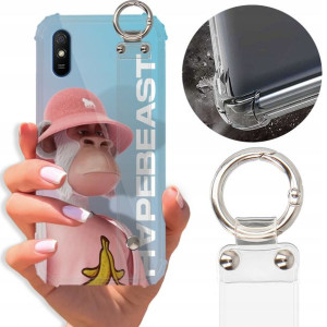 Etui Antishock Pasek do XIAOMI REDMI 9AT Miś Wzory