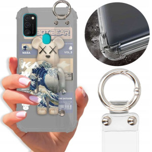 Etui Antishock Pasek do SAMSUNG M30S Misie Wzory