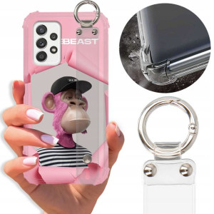 Etui Antishock Pasek do SAMSUNG A52 5G Misie Wzory