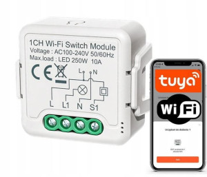 Przekaźnik do puszki Tuya 1-kanałowy SB34 WiFi