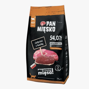 Pan Mięsko Sucha Karma Dla Kota Cielęcina Z Kaczką Rozmiar M 1,6 kg