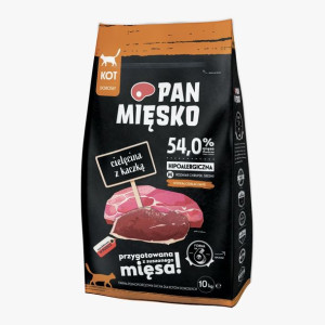 Pan Mięsko Sucha Karma Dla Kota Cielęcina Z Kaczką Rozmiar M 10 kg