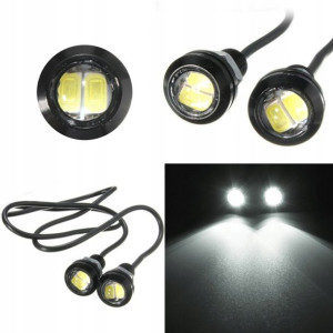 ŚWIATŁA DZIENNE DRL LED 12V 2x1W 2x80lm kpl 2szt