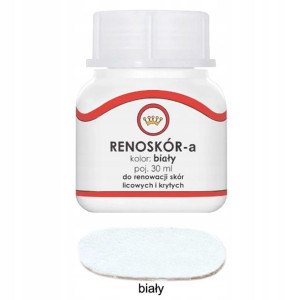 Renoskór Farba Lakier Do Skóry Butów Biały 30ml