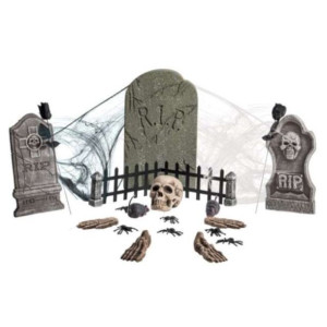 Dekoracje 3D "Cmentarny Halloween", Carnival Toys, 24 szt