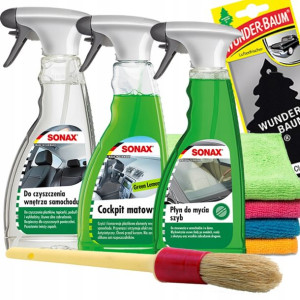 SONAX zestaw do czyszczenia wnętrza auta + GRATIS