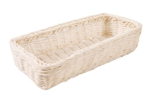 Prostokątny Koszyk Rattanowy Na Sztućce 26x11x6h Cm
