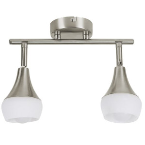 Lampa ścienna 2-punktowa srebrna ANTLER