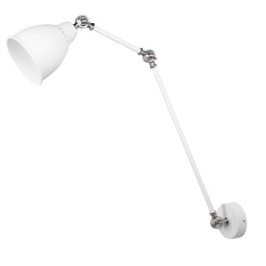 Lampa ścienna biało-srebrna MISSISSIPPI L