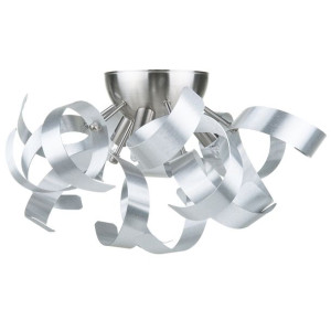 Lampa ścienna metalowa srebrna ICANA