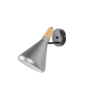Lampa ścienna metalowa srebrna SCARPE