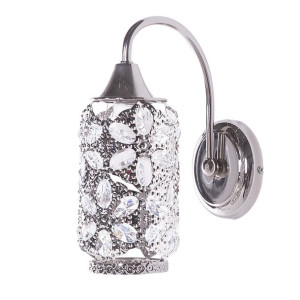 Lampa ścienna metalowa srebrna SYSOLA