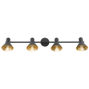 Lampa sufitowa 4-punktowa metalowa czarna MERSEY