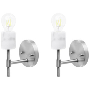 Zestaw 2 Lamp ściennych srebrny ARMERIA