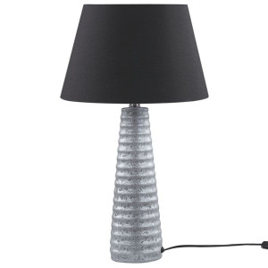 Lampa stołowa ceramiczna srebrna VILNIA