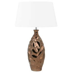 Lampka nocna ceramiczna brązowa TORI