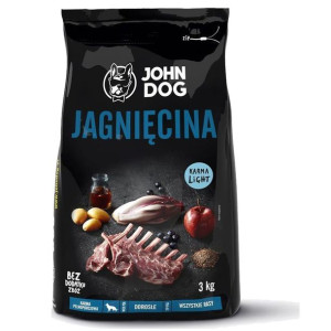 JOHN DOG LIGHT Jagnięcina 3kg średnie i duże rasy