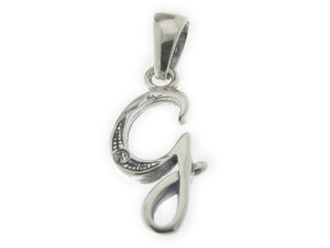 Wisiorek Literka Alfabetu "g" Srebro 925