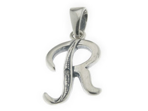 Wisiorek Literka Alfabetu "r" Srebro 925