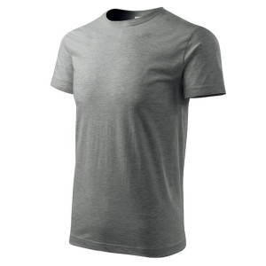 Koszulka T-shirt Bawełniana Męska Malfini Basic Ciemnoszary Melanż Roz Xl