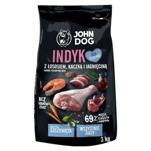 JOHN DOG Indyk z łososiem 3kg dla szczeniąt