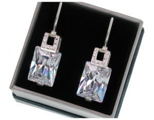 Eleganckie Kolczyki Cyrkonia 16x12mm Bigiel Pr 925
