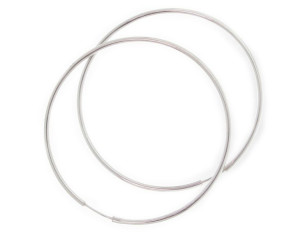 Klasyczne Srebrne Kolczyki Kółka Oponki 6cm 925